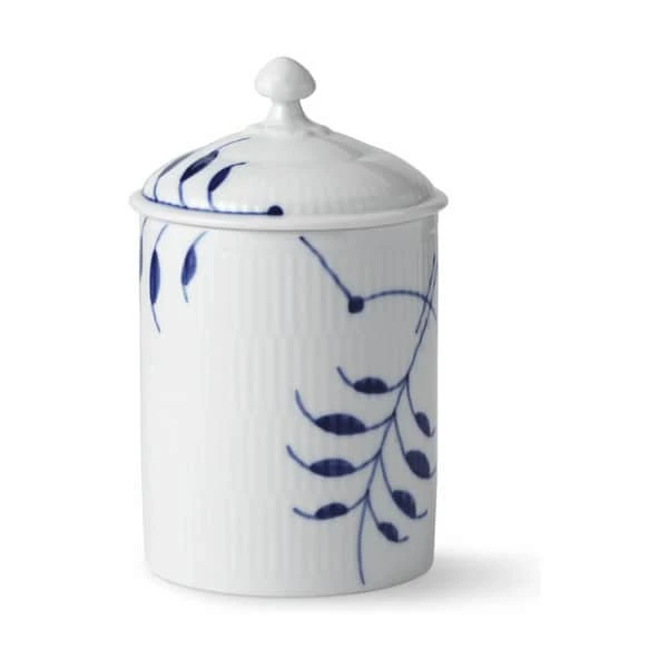 Royal Copenhagen Blå Mega Riflet Krukke M. Låg 6 Royal Copenhagen Blå Mega Riflet Krukke M. Låg - Billede 4