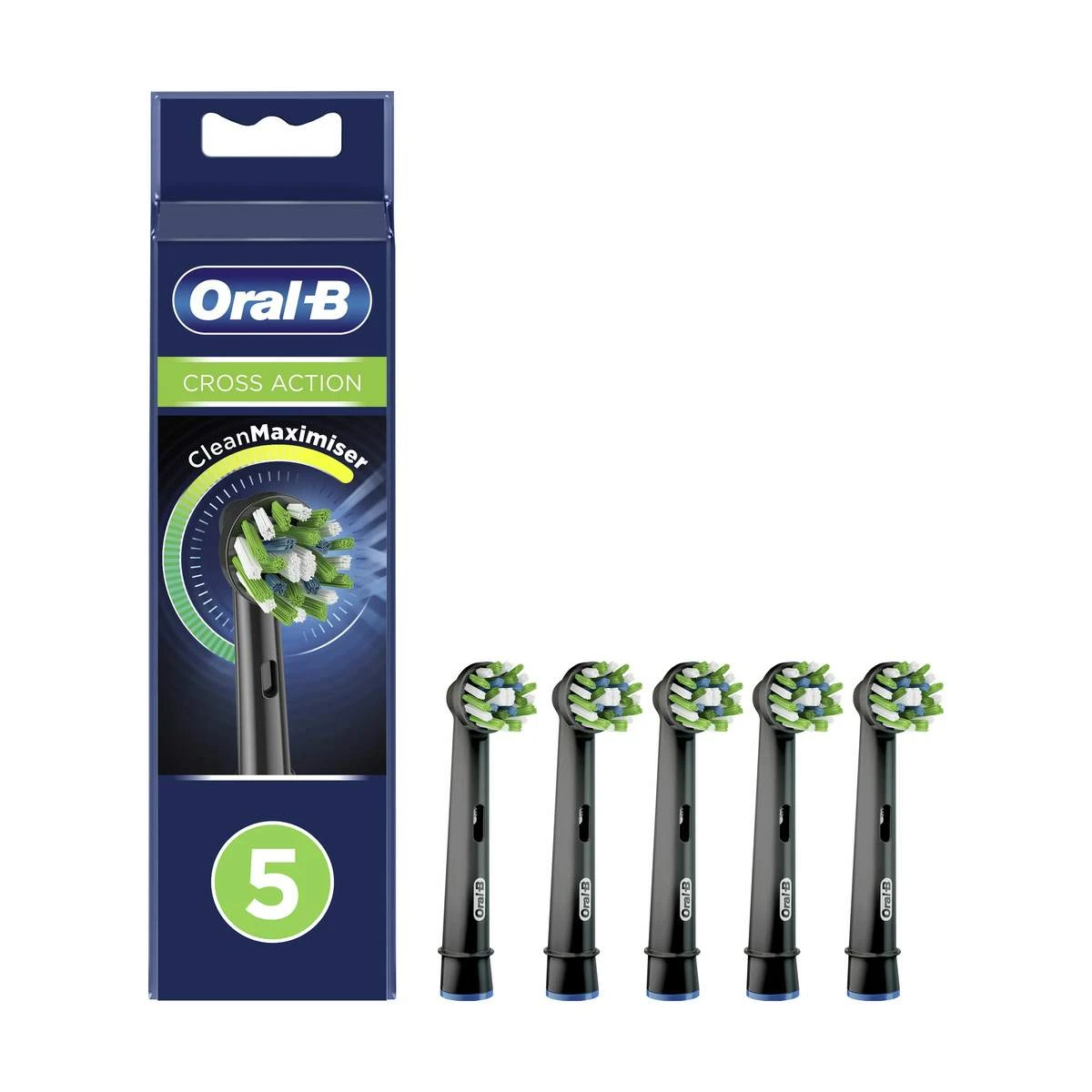Oral B CrossAction Tandbørstehoved - 5 Stk. 3 Oral B CrossAction Tandbørstehoved - 5 Stk.