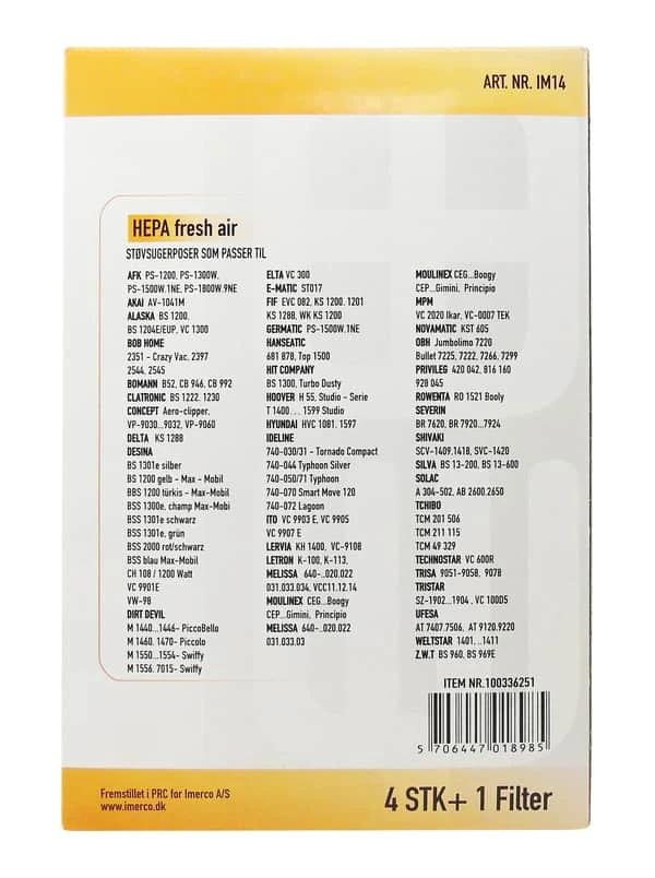 Støvsugerpose IM14 - 4 Stk. 5 Støvsugerpose IM14 - 4 Stk. - Billede 3