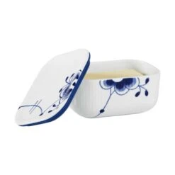 Royal Copenhagen Blå Mega Riflet Smørboks