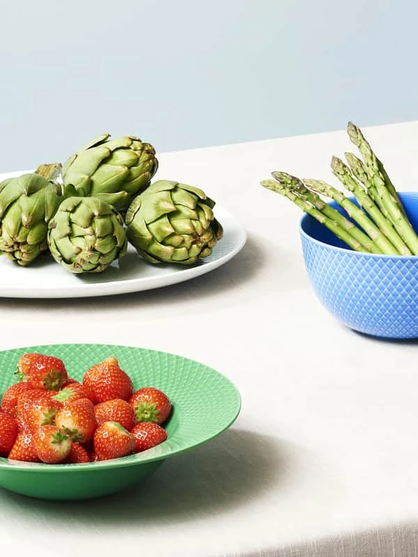 Lyngby Porcelæn Rhombe Color Pastatallerken 4 Lyngby Porcelæn Rhombe Color Pastatallerken - Billede 2