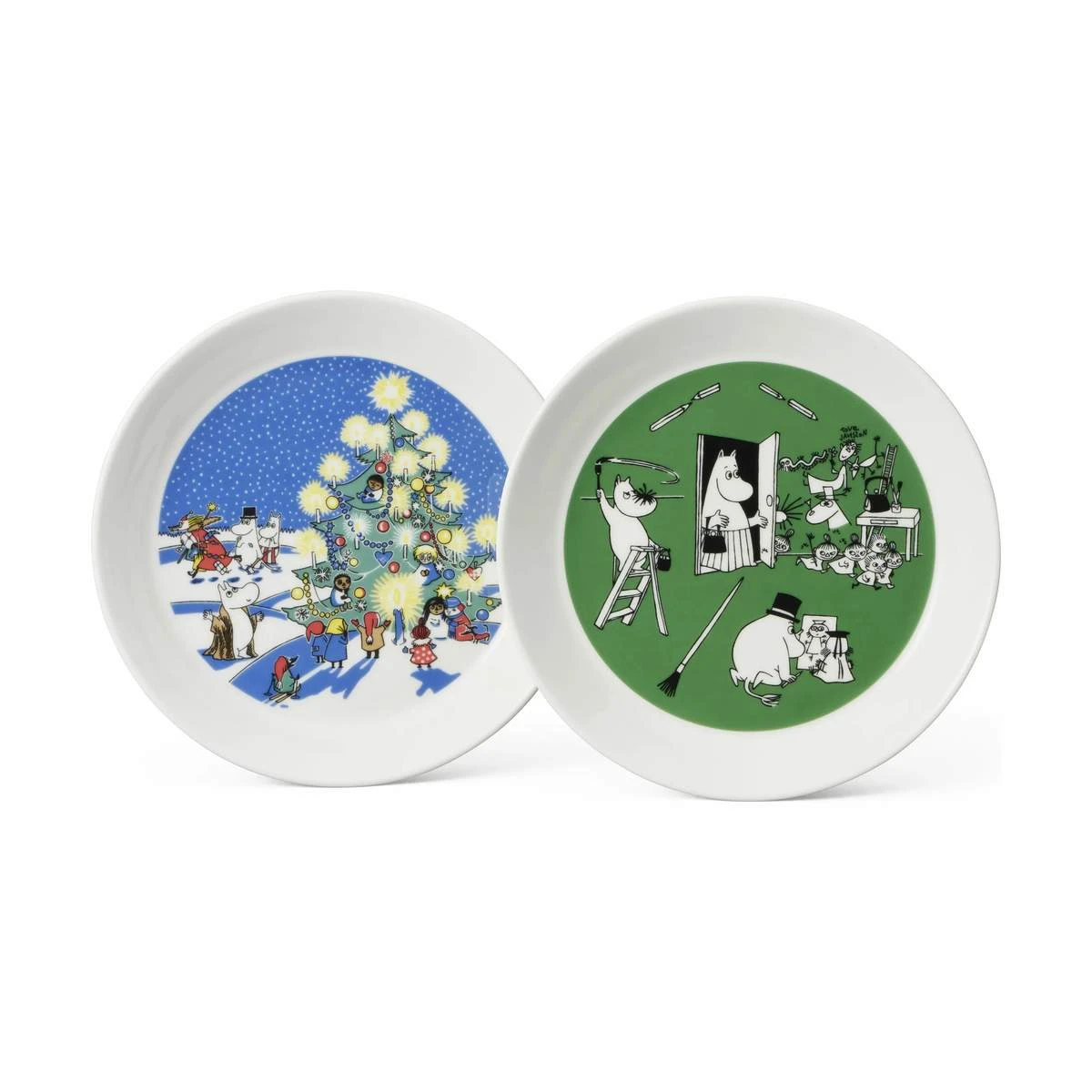 Arabia Mumi Tallerkensæt Tegning & Jul - 2 Dele 3 Arabia Mumi Tallerkensæt Tegning & Jul - 2 Dele