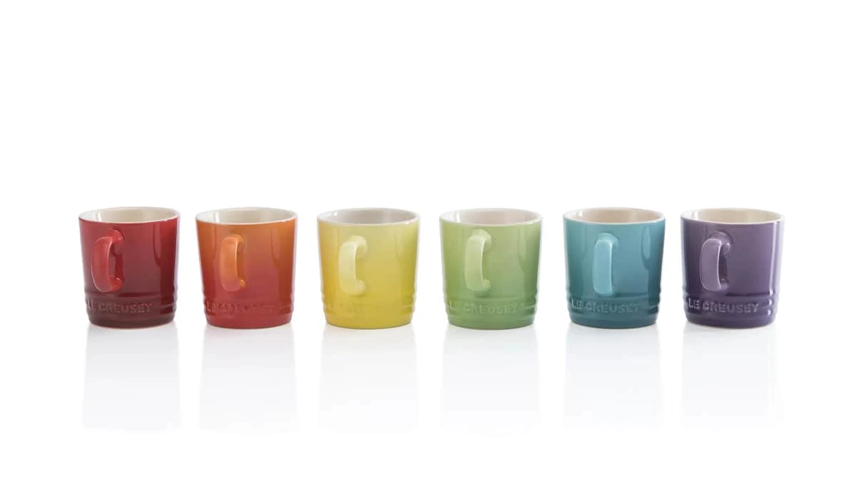 Le Creuset Rainbow Espressokrus - 6 Stk. 3 Le Creuset Rainbow Espressokrus - 6 Stk.