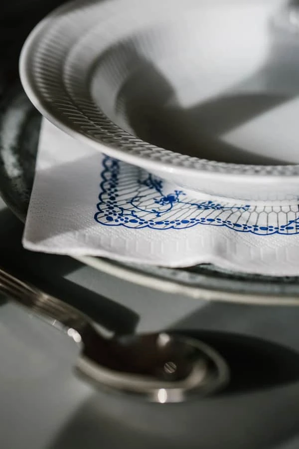 Musselmalet Frokostserviet - 20 Stk. 4 Musselmalet Frokostserviet - 20 Stk. - Billede 2