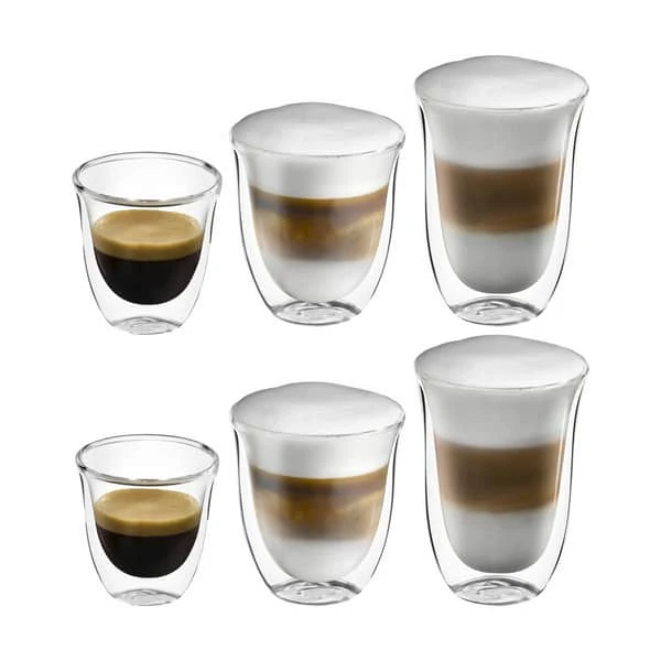 DeLonghi Fancy Collection Kaffeglas - 6 Stk. 3 DeLonghi Fancy Collection Kaffeglas - 6 Stk.