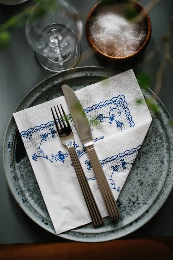 Musselmalet Frokostserviet - 20 Stk. 5 Musselmalet Frokostserviet - 20 Stk. - Billede 3