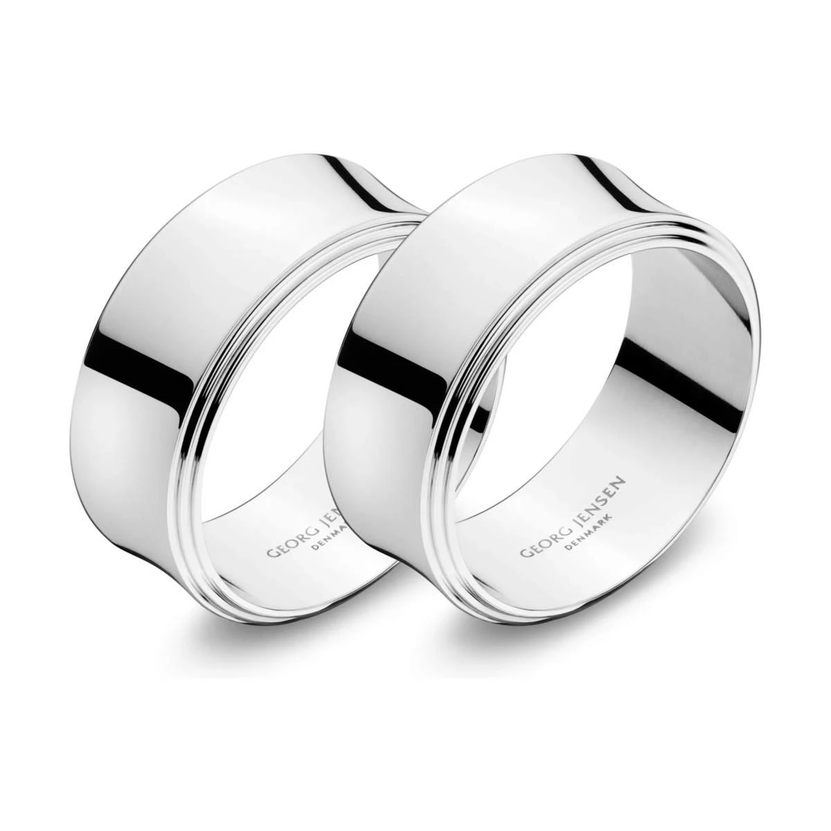 Georg Jensen Pyramide Servietring - 2 Stk. 3 Georg Jensen Pyramide Servietring - 2 Stk.