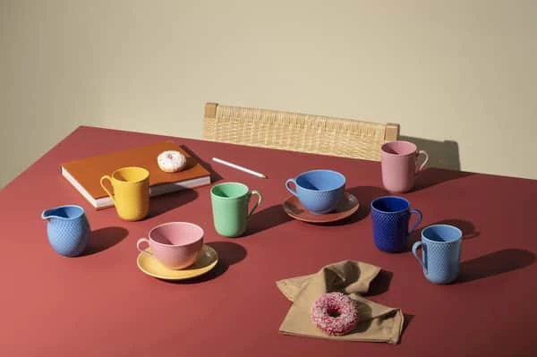 Lyngby Porcelæn Rhombe Color Tekop M. Underkop 5 Lyngby Porcelæn Rhombe Color Tekop M. Underkop - Billede 3