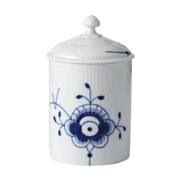 Royal Copenhagen Blå Mega Riflet Krukke M. Låg 3 Royal Copenhagen Blå Mega Riflet Krukke M. Låg